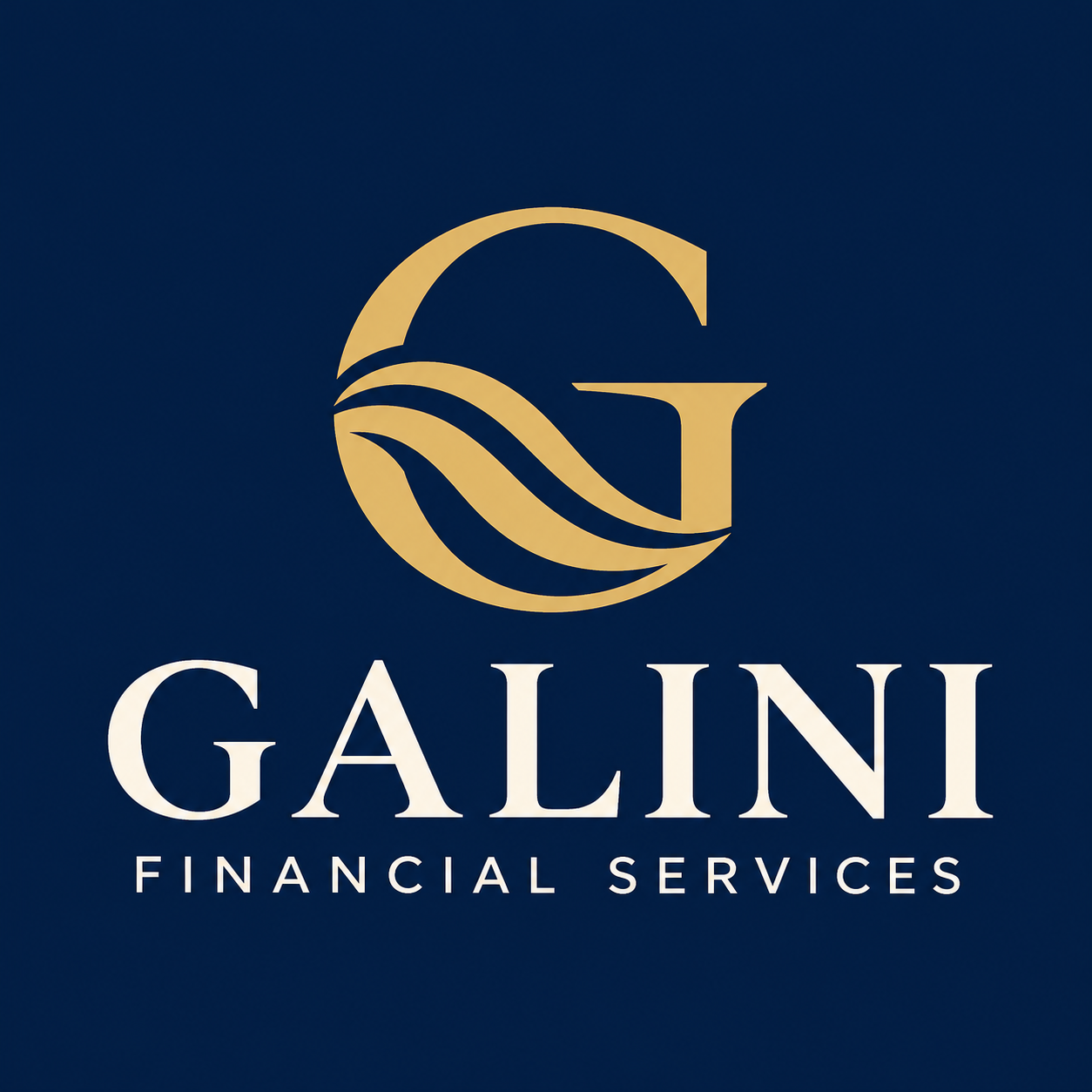 Galini Financial Services gold G emblem and company logo